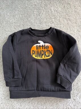 Little Pumpkin Black Kids Sweatshirt